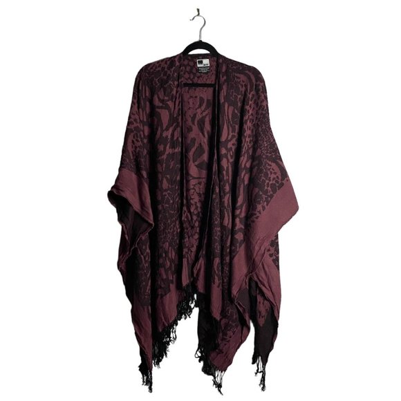 Kaleidos Women's Knit Patterned Fringed Shawl - Picture 1 of 6
